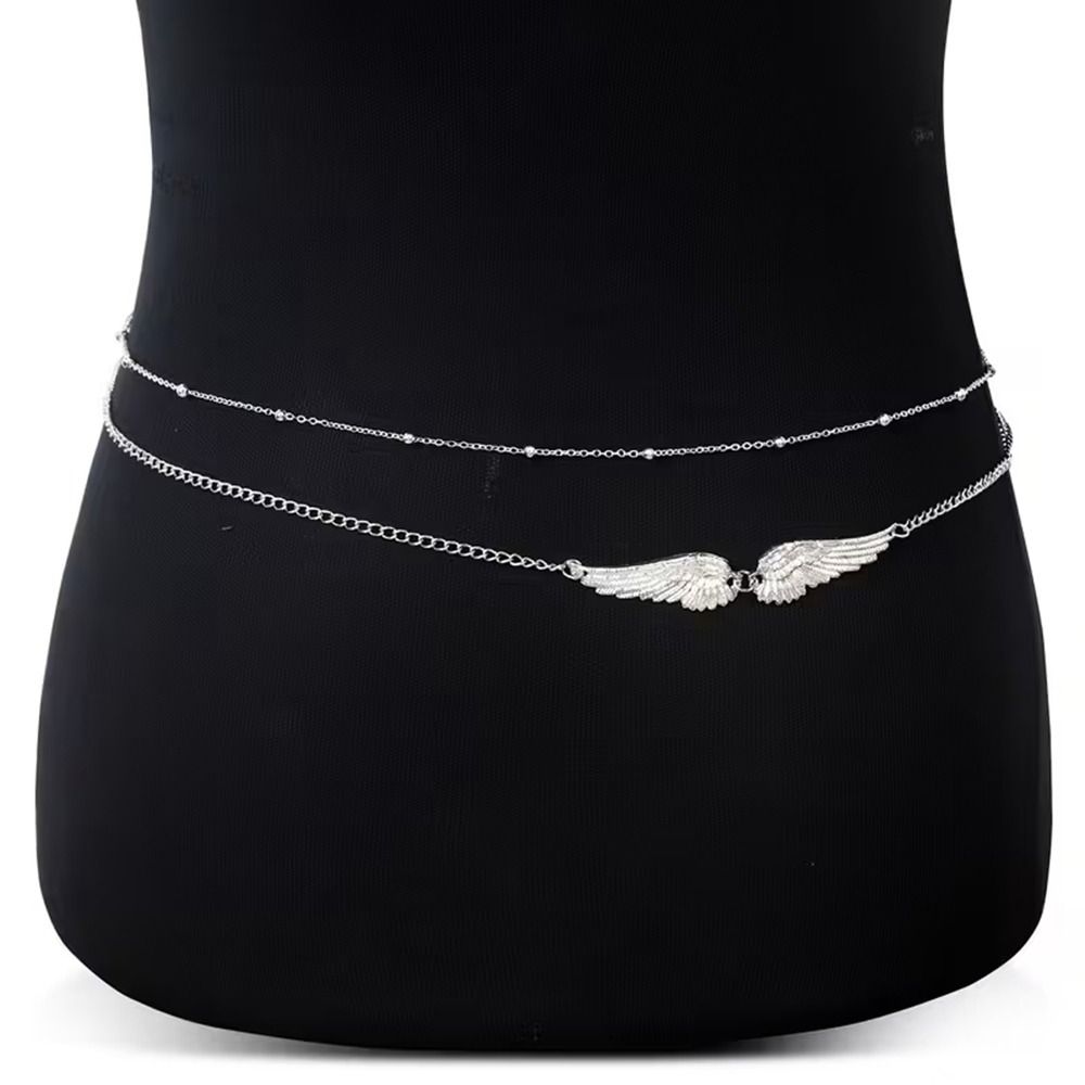 Body Jewelry Bulk - Elegancki dwuwarstwowy łańcuszek na ciało z