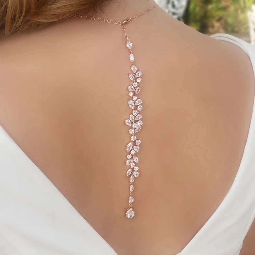 Body Jewelry Necklace - Luksusowy srebrny łańcuszek na ciało z