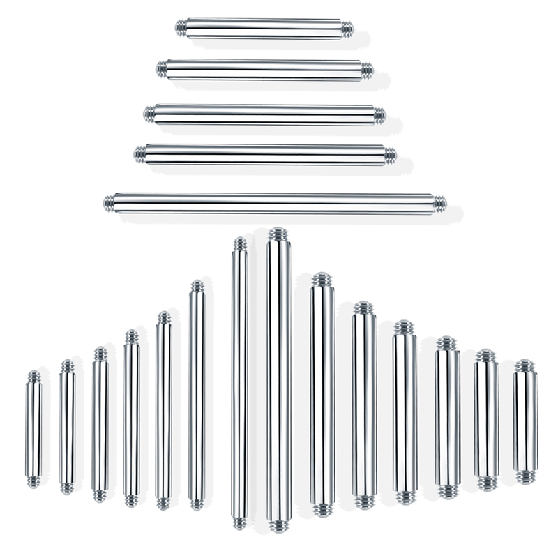 Tongue Barbell Straight - 20 szt. 14/16G Stal Chirurgiczna Prosty