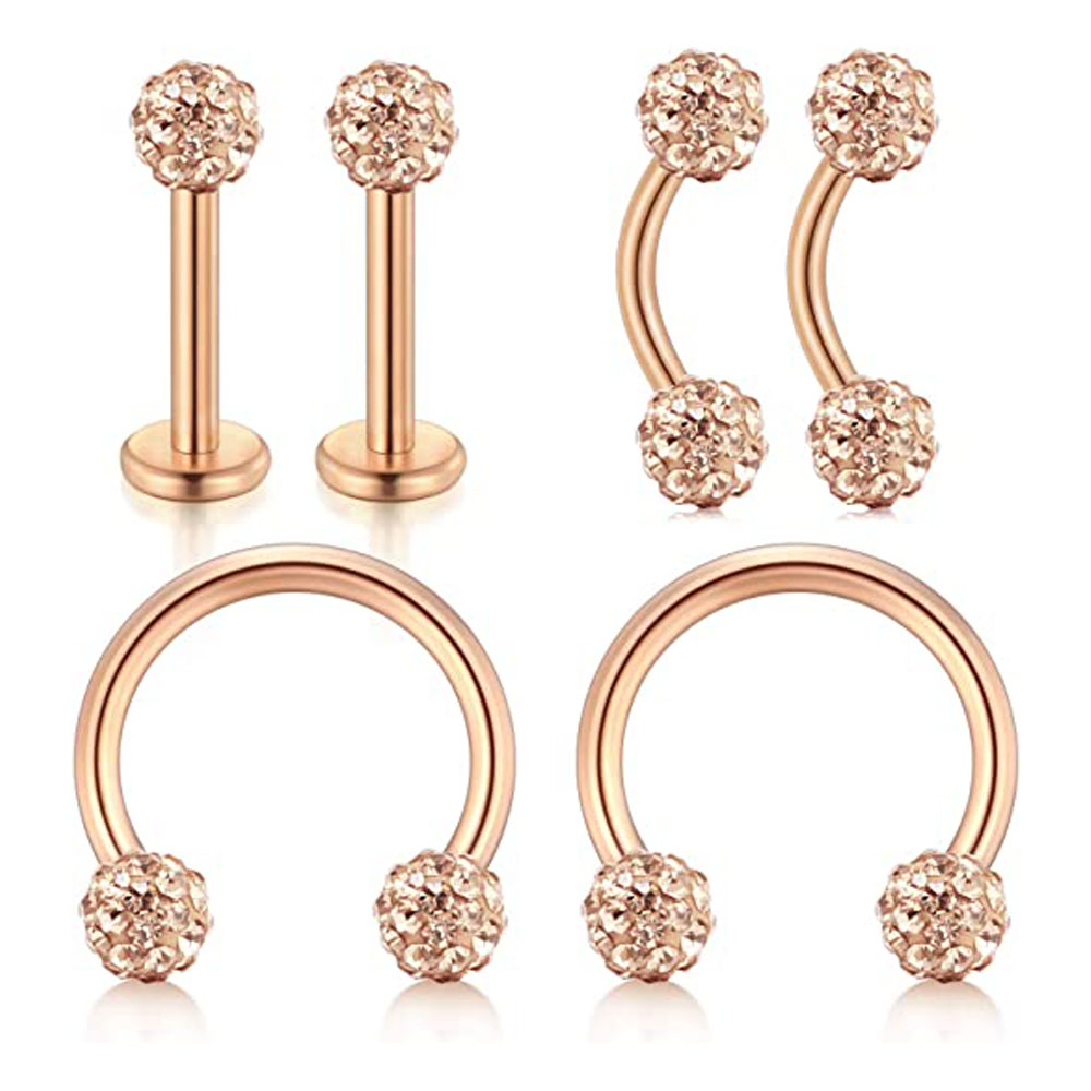 Conch Earring Hoop - 16G do przodu Helix Conch Rook