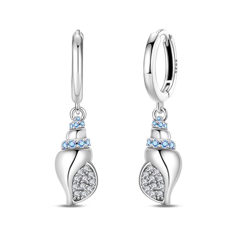 Conch Earring Hoop - Kolczyki damskie ze srebra próby 925,