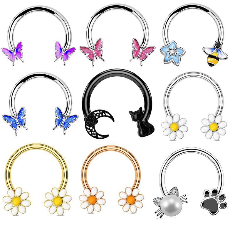 Conch Earring Hoop - Kolczyk do przegrody nosowej 16G, kolczyk