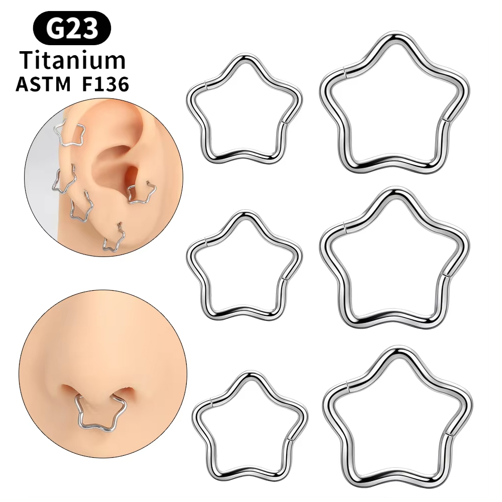 Conch Earring Hoop - 1/10PC Titanium Star Daith Earring Conch