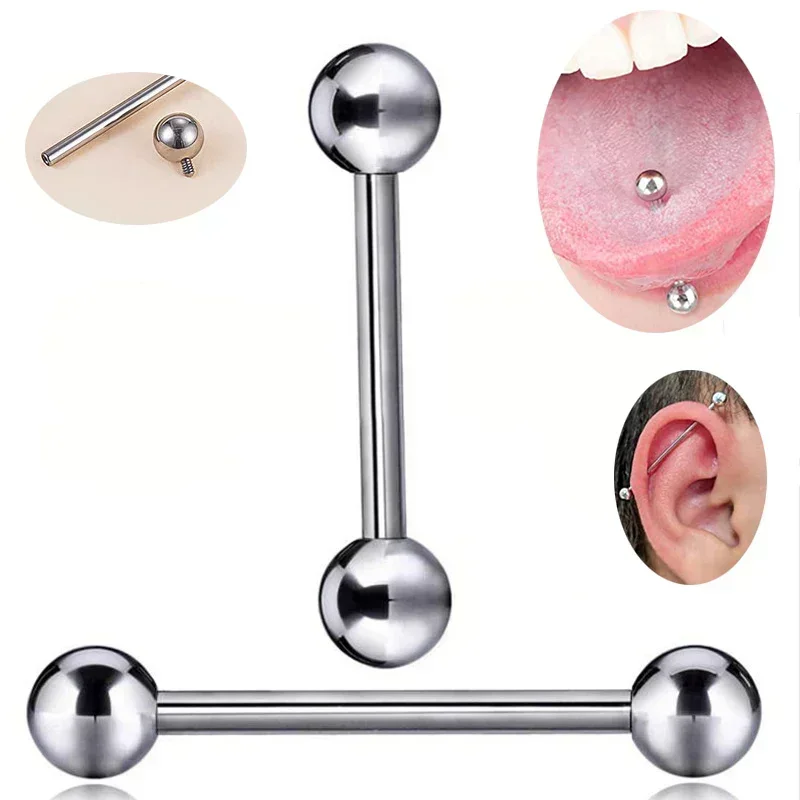 F136 Tytanowy Kolczyk 14G Barb – Tongue Barbell Straight recenzja i cena