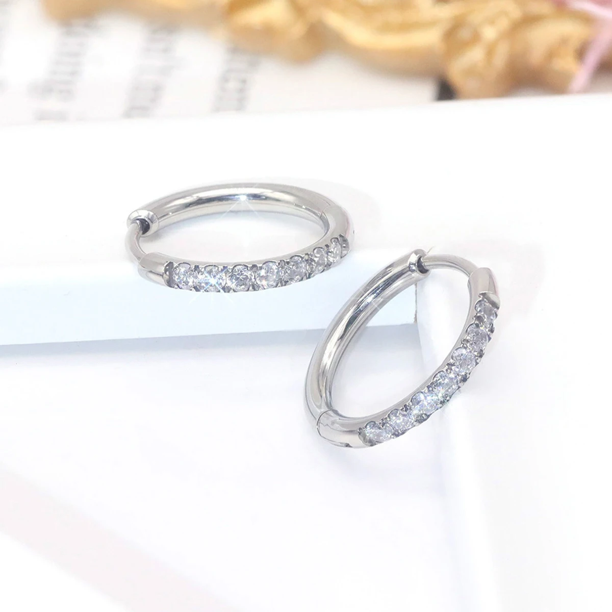 2 szt. Kolczyki koła ze stali  – Conch Earring Hoop recenzja i cena