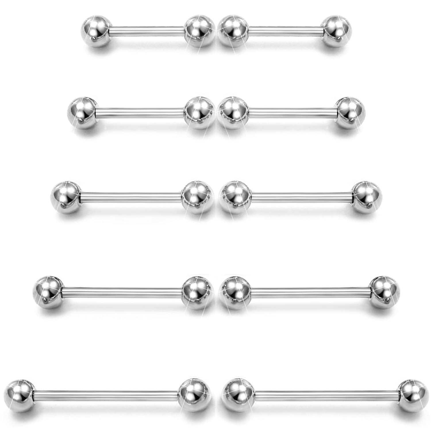 10 szt. kolczyków prostych z s – Tongue Barbell Straight recenzja i cena