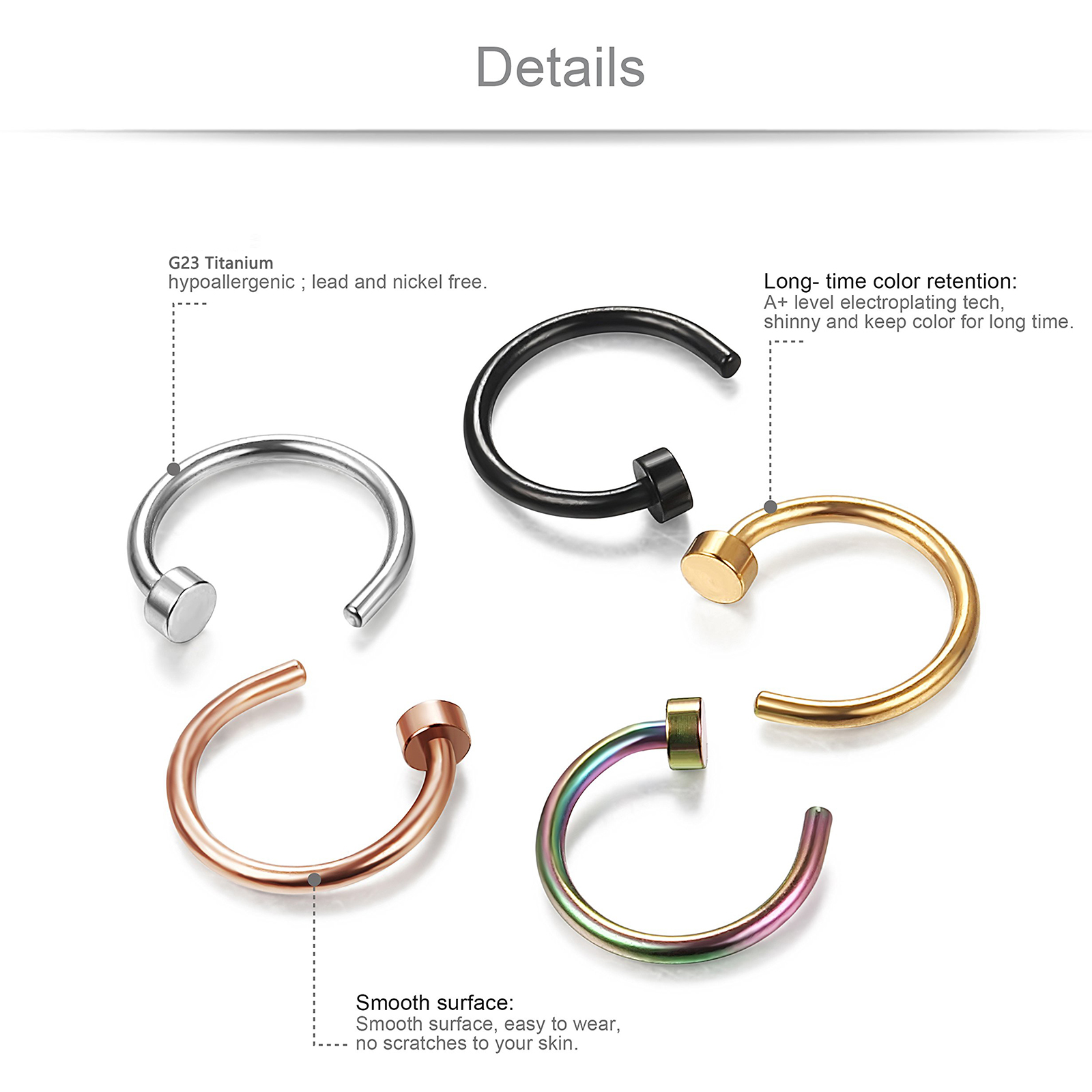 2-10 szt. Nieprzekłuwane sztuc – Conch Earring Hoop recenzja i cena