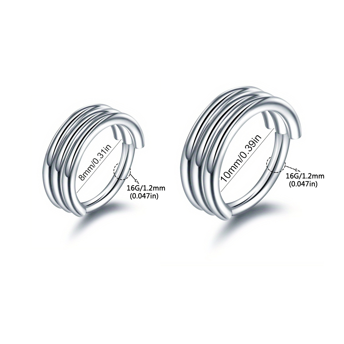 Potrójne obręcze Pierścień na  – Conch Earring Hoop recenzja i cena