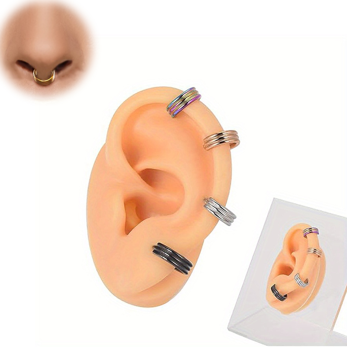 Potrójne obręcze Pierścień na  – Conch Earring Hoop recenzja i cena