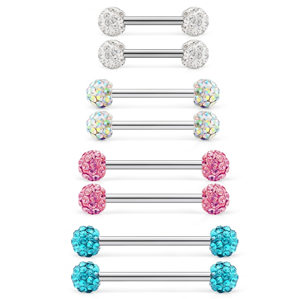 8 sztuk 14G CZ utwardzona kulk – Tongue Barbell Straight recenzja i cena